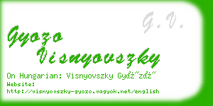 gyozo visnyovszky business card